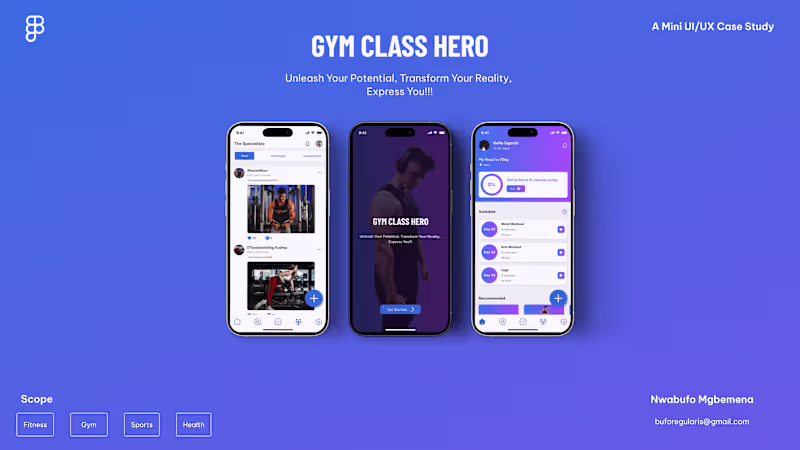 Cover image for Mini Case Study for the Gym Class Hero App