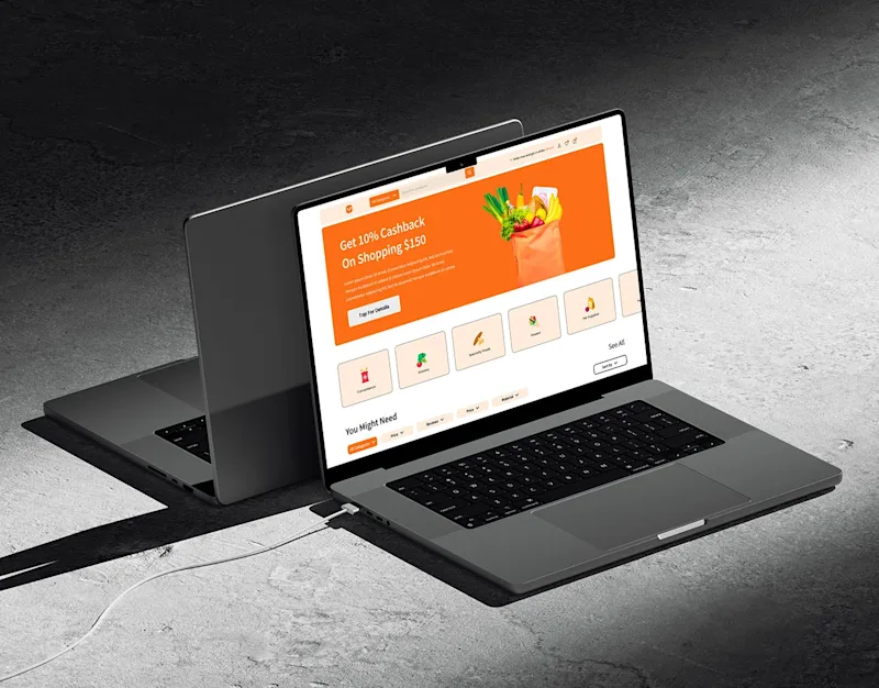 Cover image for Delivery & Grocery UI UX Design | Website UI | Liverzy