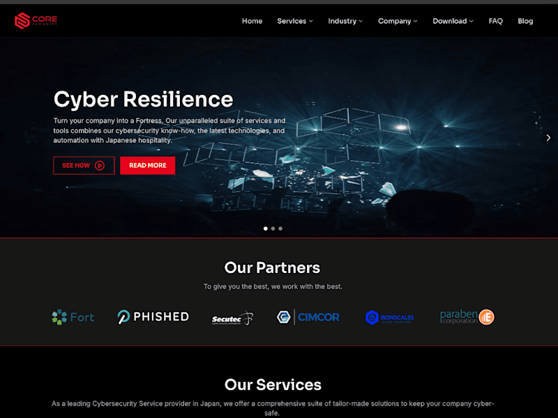 Cover image for CoreSecurity | Website redesign and Framer development