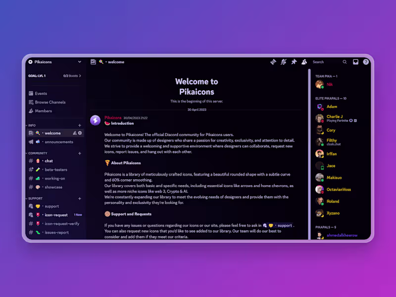 Cover image for Pikaicons - Discord Server Setup & Moderation