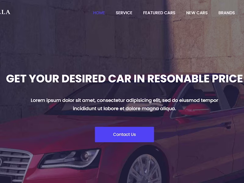 Cover image for Car Villa Website