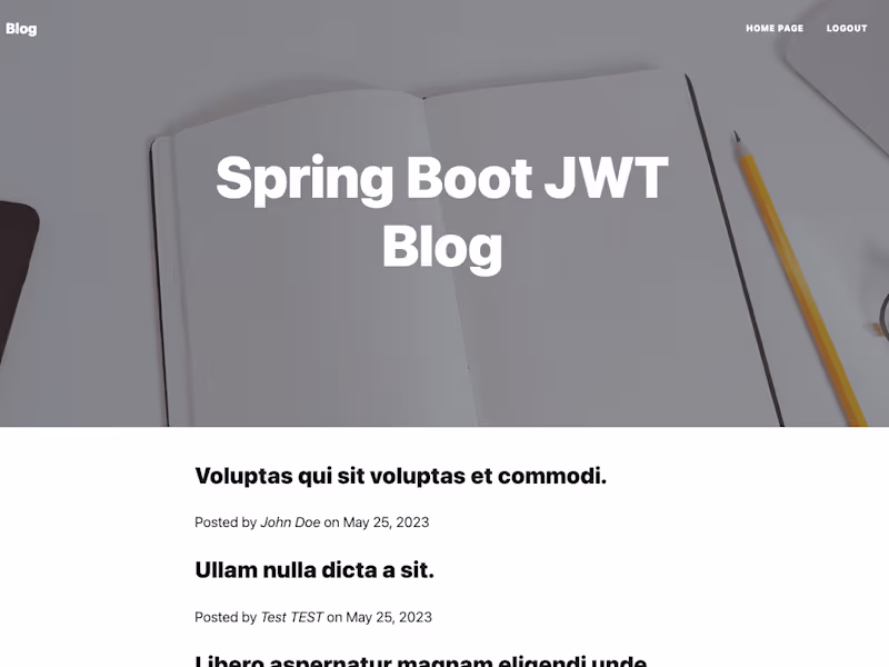 Cover image for Blog with Spring Security, Spring Boot, and Vue.j