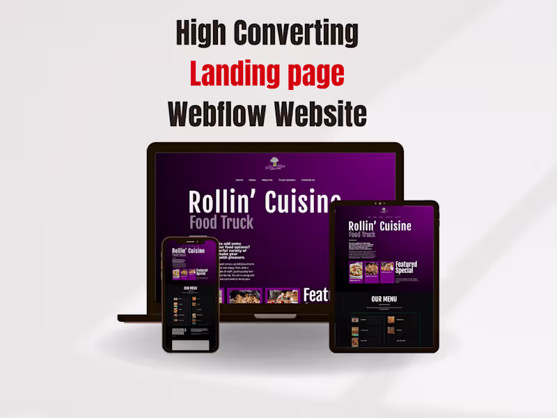Cover image for Custom Website Landing Page Design With Animation 