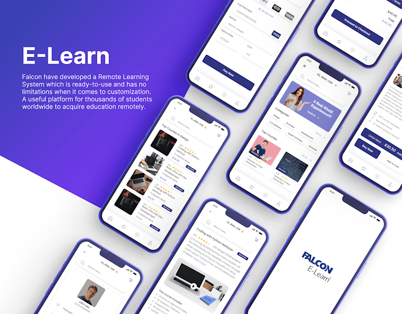 Cover image for Falcon E-Learn Mobile Application | Case Study