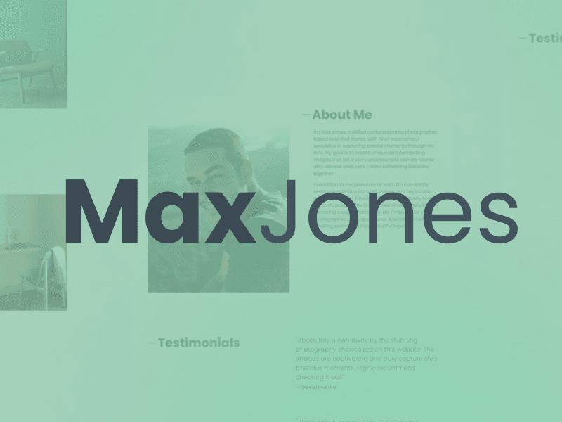 Cover image for MaxJones - Photography Portfolio