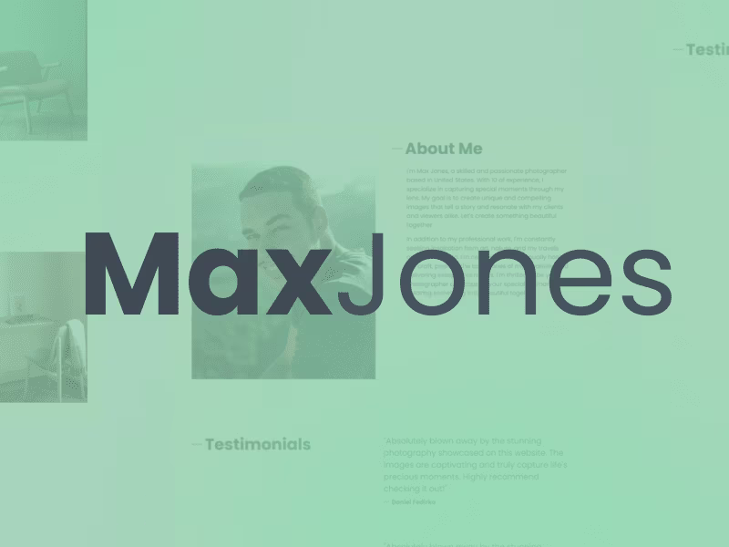 Cover image for MaxJones - Photography Portfolio