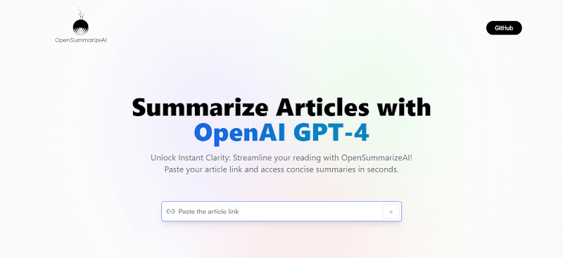 Cover image for OpenSummerizeAI