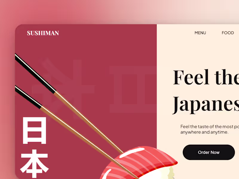 Cover image for Sushiman Japanese Food Landing Page Development