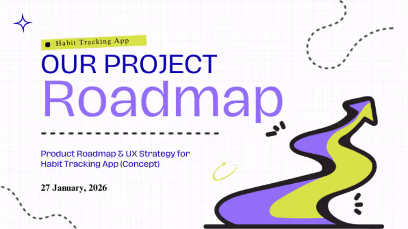 Cover image for Product Roadmap & UX Strategy — Habit Tracking App (Concept)