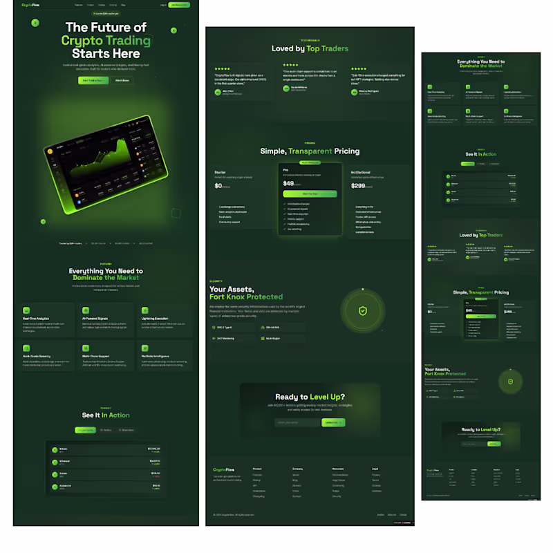 Cover image for Crypto Trading Landing page UI/UX