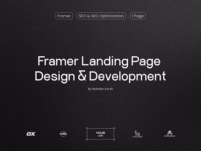 Cover image for Framer ♦︎ Landing Page Design & Development 