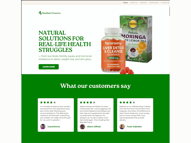 Cover image for Nealture Essence Website Design & Development