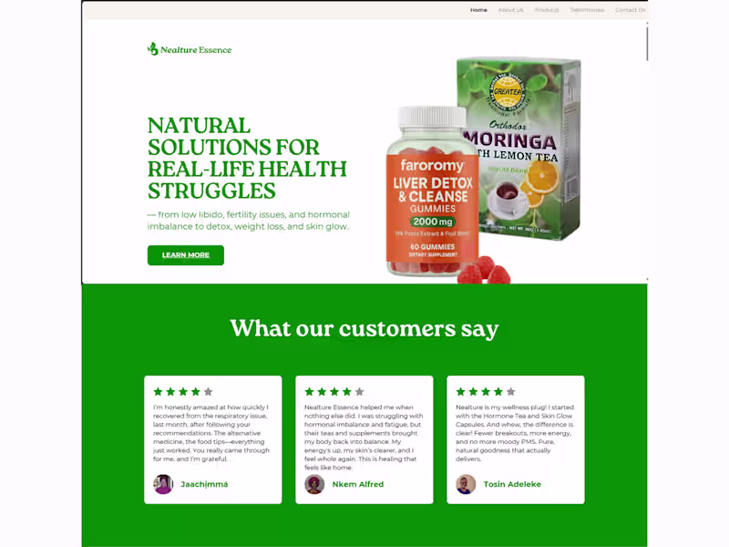 Cover image for Nealture Essence Website Design & Development