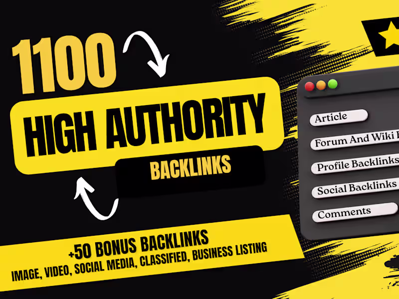 Cover image for 1150+ High-Authority SEO Backlinks 