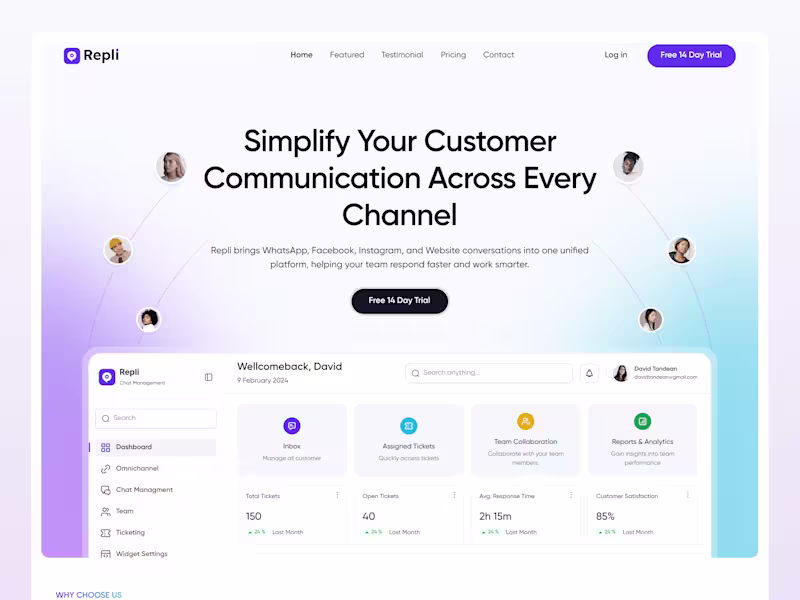 Cover image for Repli Landing Page Design