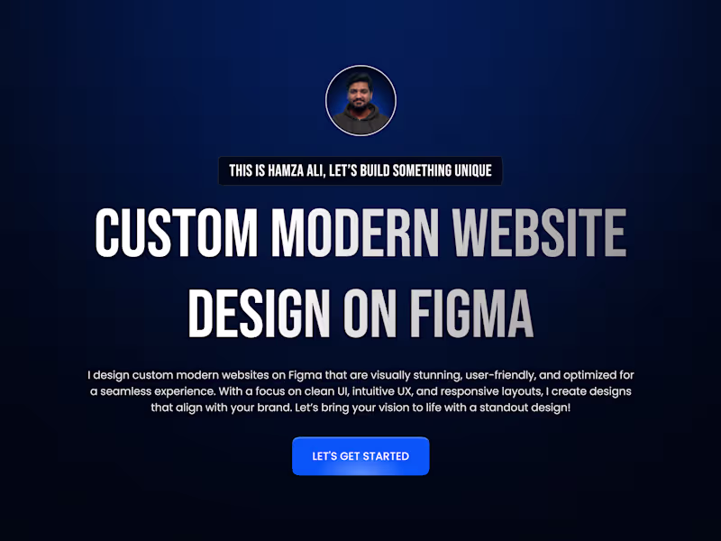 Cover image for Custom Modern Website Design on Figma | 