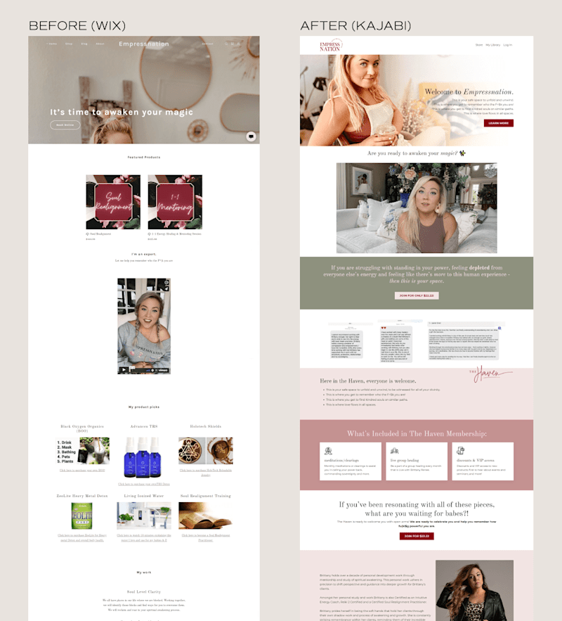 Cover image for Before + After: Wix to Kajabi