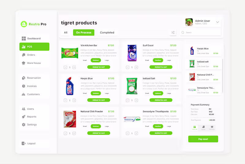 Cover image for POS Screen Design for a Shopping mall.