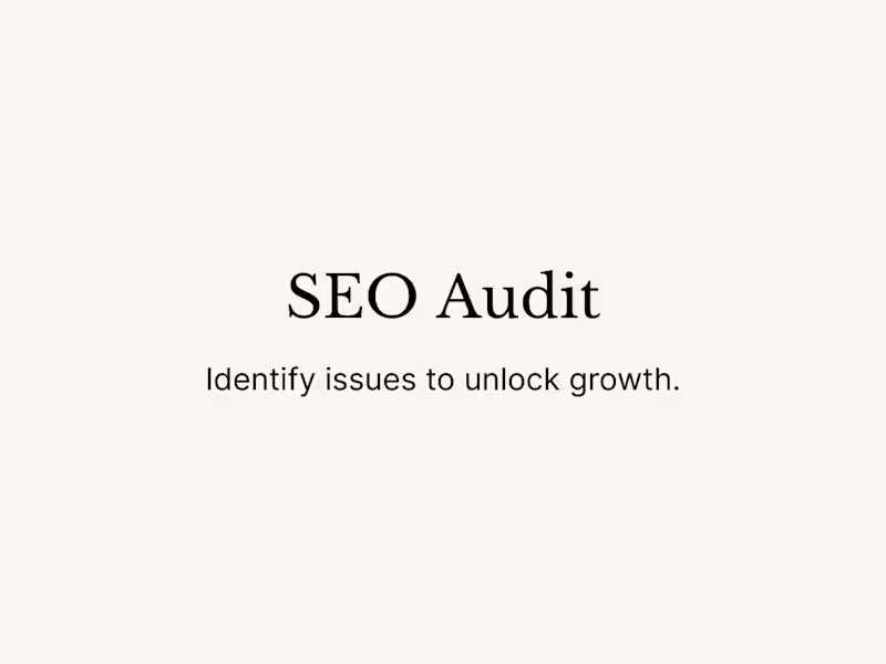 Cover image for SEO Audit & Strategy