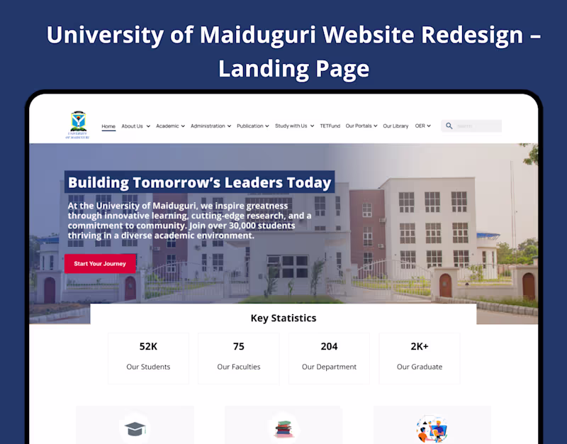 Cover image for Redesigning the University of Maiduguri Website