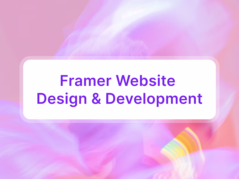 Cover image for Framer Website Design & Development