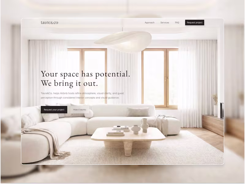 Cover image for Taure & Co — Website Design for Premium Airbnb Hosts