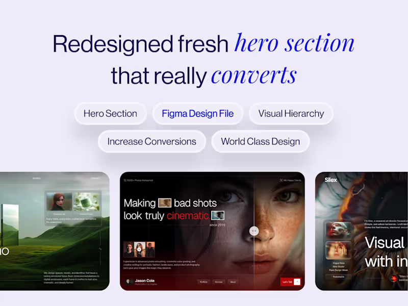 Cover image for Figma Fresh Hero Section With Conversion Magic