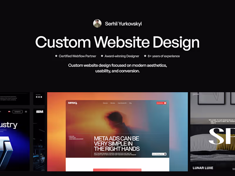 Cover image for Custom Website Design