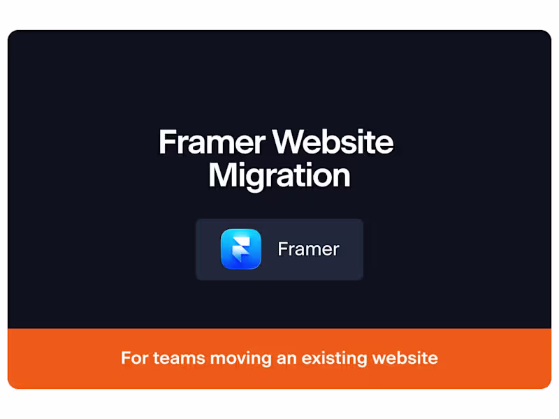 Cover image for Framer Website Migration