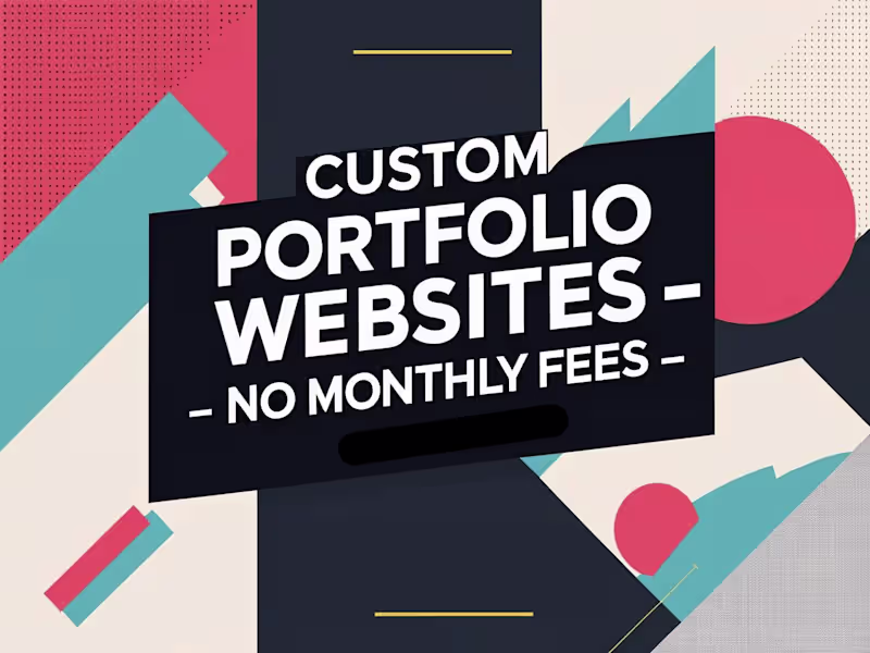Cover image for Custom Portfolio Website for Graphic Designers — No Monthly Fees