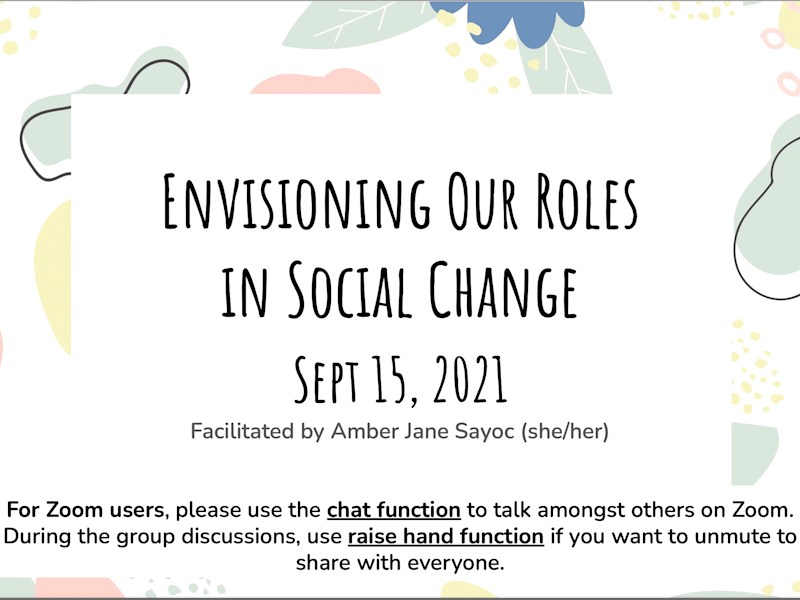 Cover image for Envisioning Our Roles in Social Change