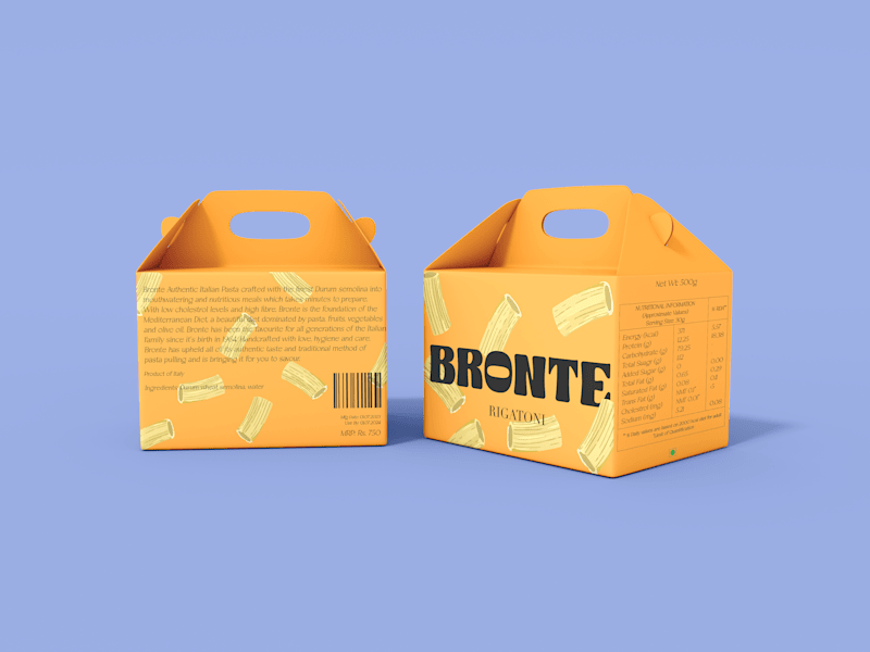 Cover image for Bronte Pasta Packaging on Behance