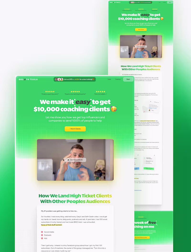 Cover image for Growthtools full website redesign and