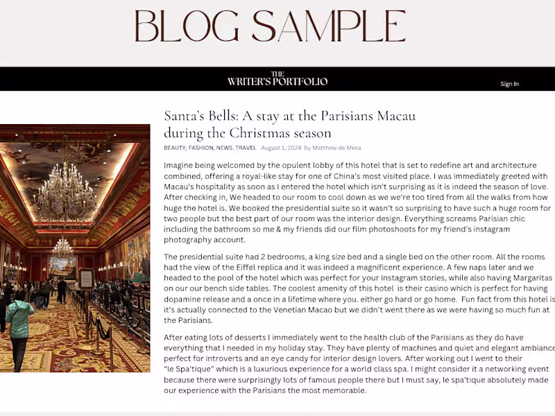 Cover image for Blog Writing