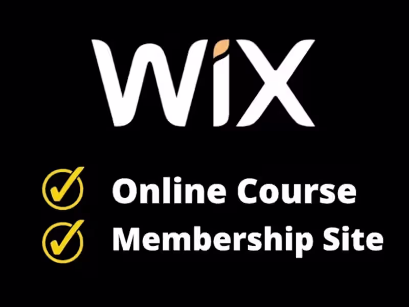 Cover image for wix online course website design and wix membership site setup