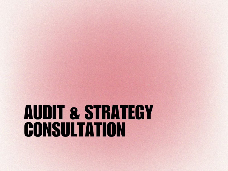 Cover image for Strategy Audit & Consultation 