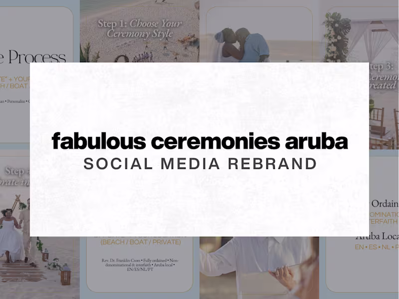 Cover image for Social Media Rebrand for Fabulous Ceremonies Aruba