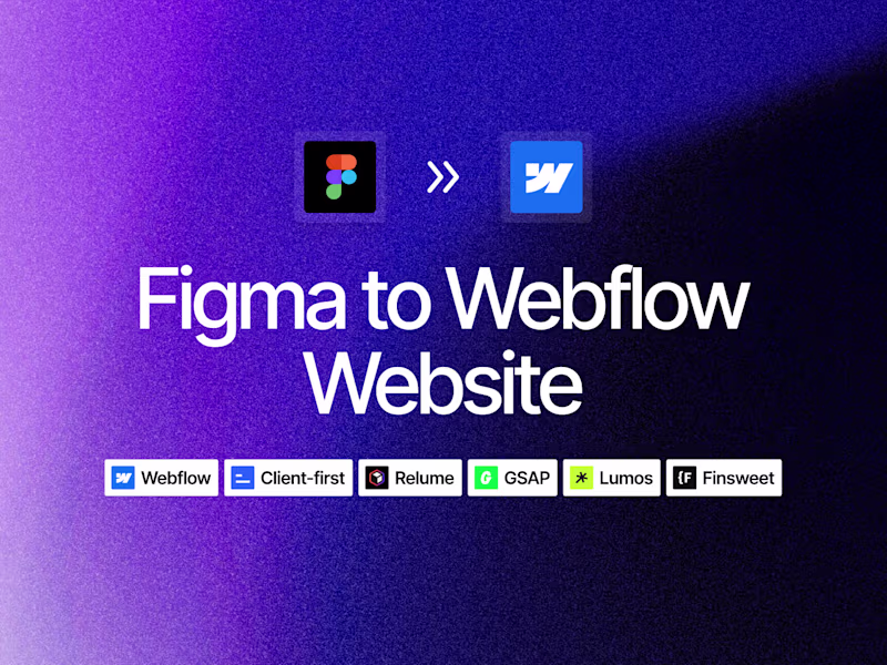 Cover image for Convert Figma designs into Webflow website