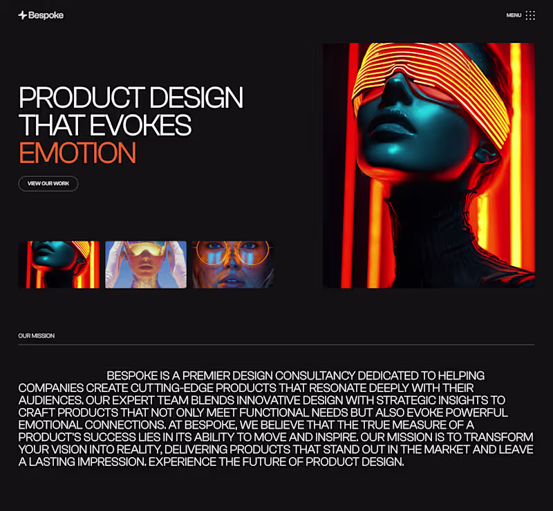 Cover image for Bespoke Product Design Website