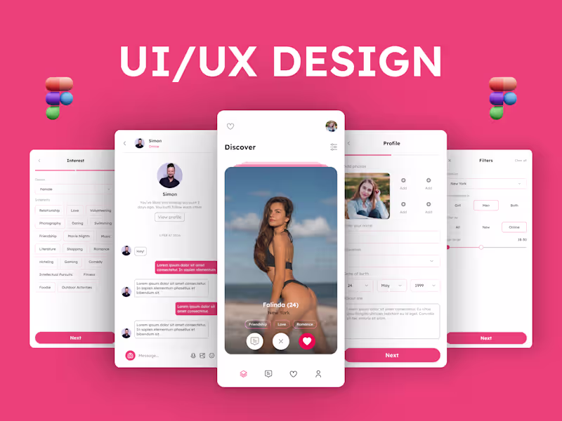 Cover image for Online Dating App Design in Figma