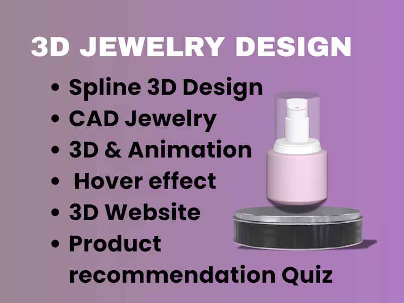 Cover image for 3D Jewelry CAD Design, 3D rendering