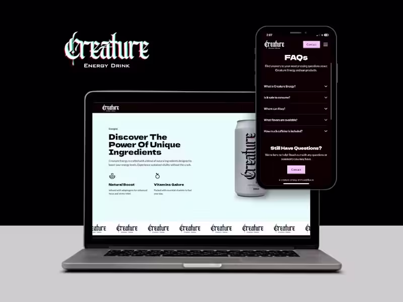 Cover image for Creature Energy Website Development