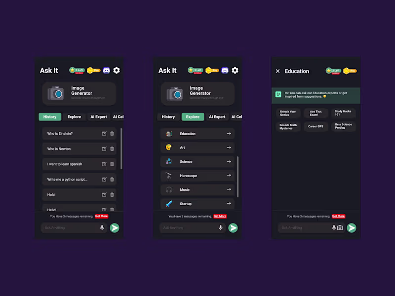 Cover image for UI Design of an AI APP