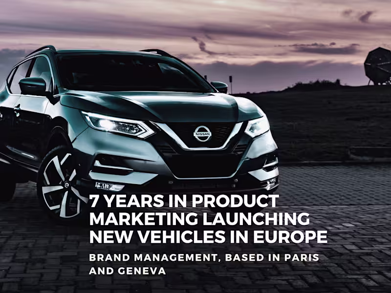 Cover image for Brand strategy and product marketing for Nissan