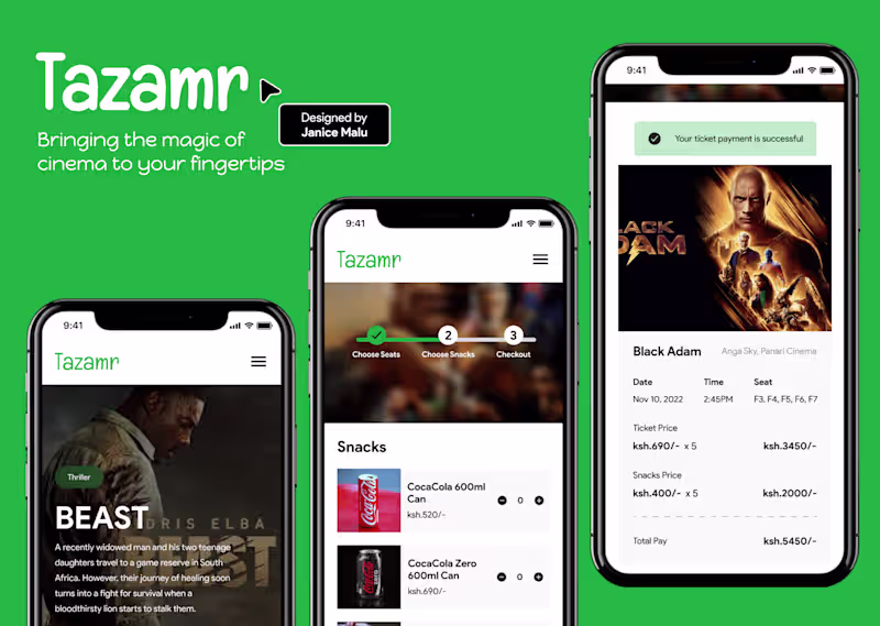 Cover image for Tazamr | Movie Ticketing Responsive Website