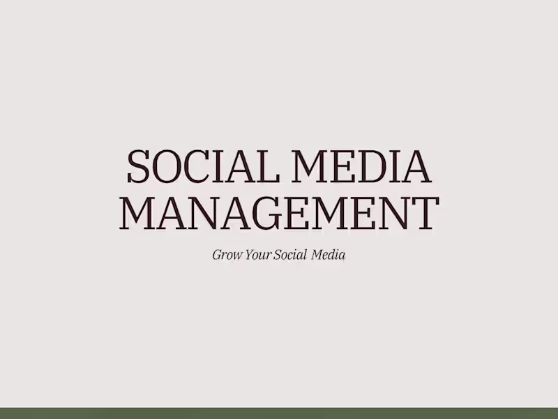 Cover image for Social Media Management for Brands 