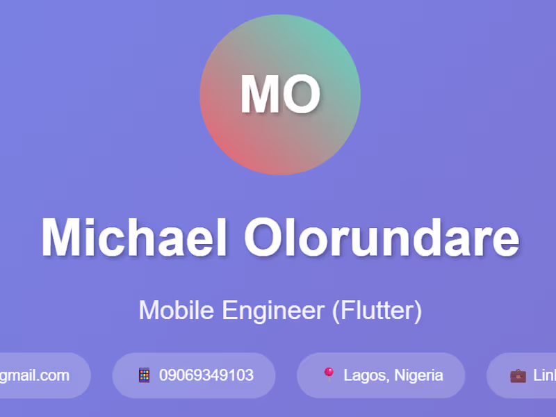 Cover image for GitHub - themichaelolu/mike-portfolio