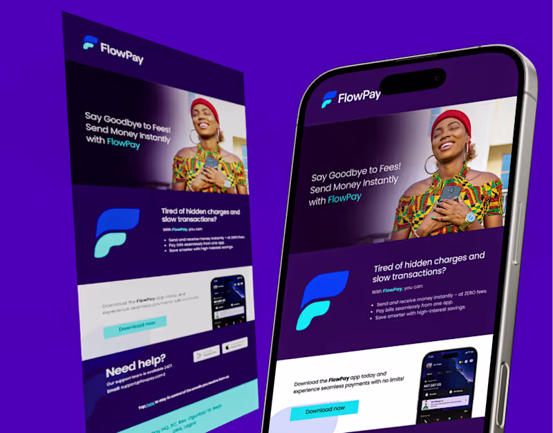 Cover image for FlowPay—Promotional Email Template Design