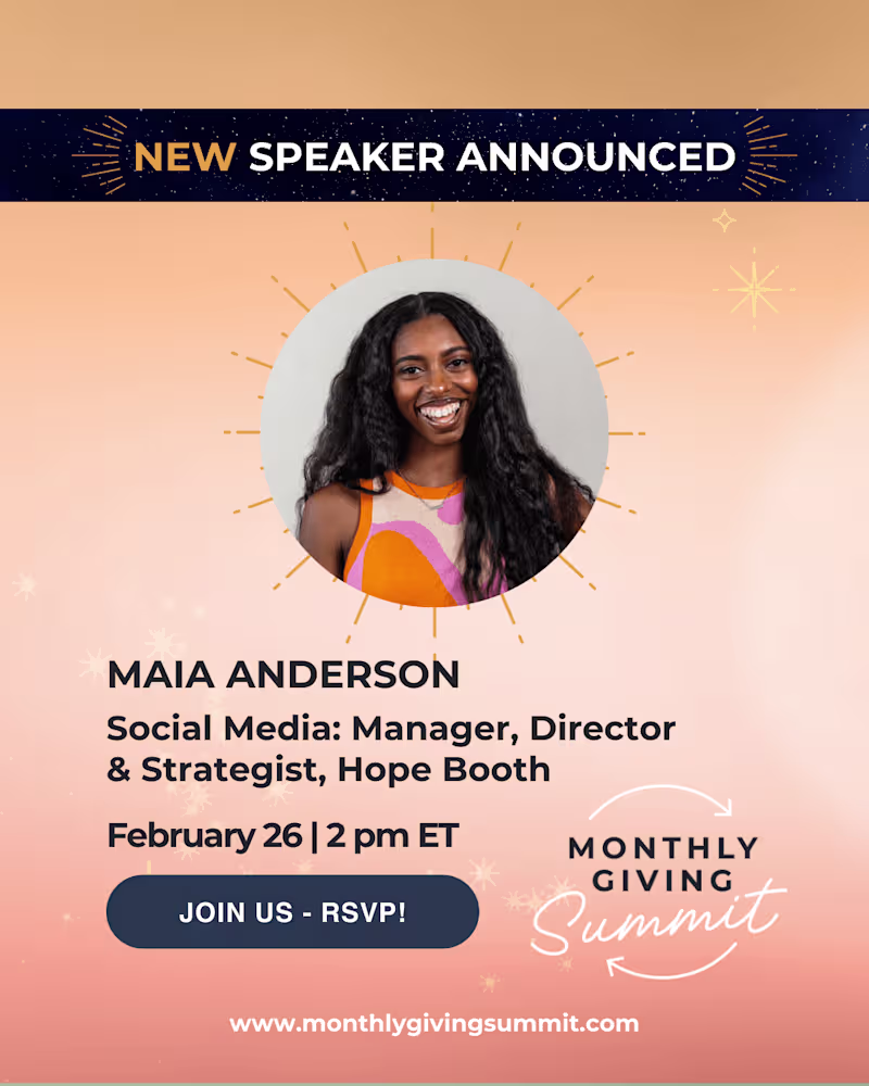 Cover image for Panel Speaker on Monthly Giving Virtual Conference