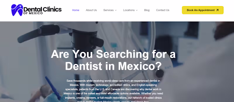 Cover image for Dental Clinics of Mexico Website